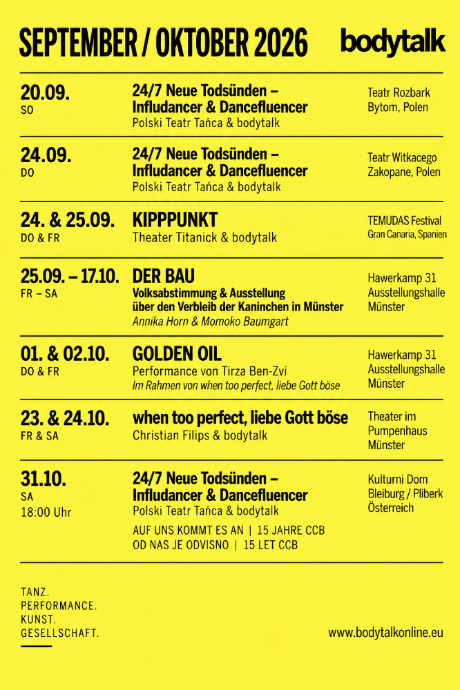bodytalk Kalender September Oktober 2026